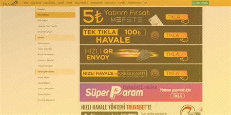 truvabet para yatırma seçenekleri