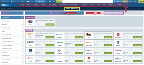 1xbet para yatırma seçenekleri